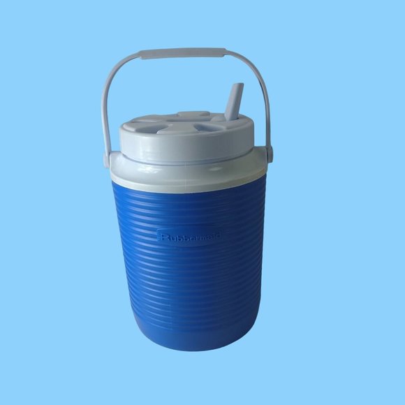 Rubbermaid Other - Vintage Rubbermaid One Gallon Drinking Cooler W/Handle/Spout Blue Ribbed 11”